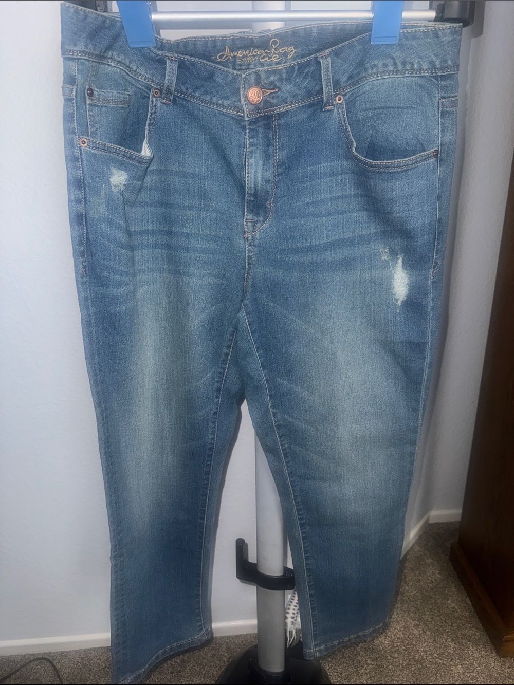 American Rag Light-Mid Blue Straight Leg Jeans
